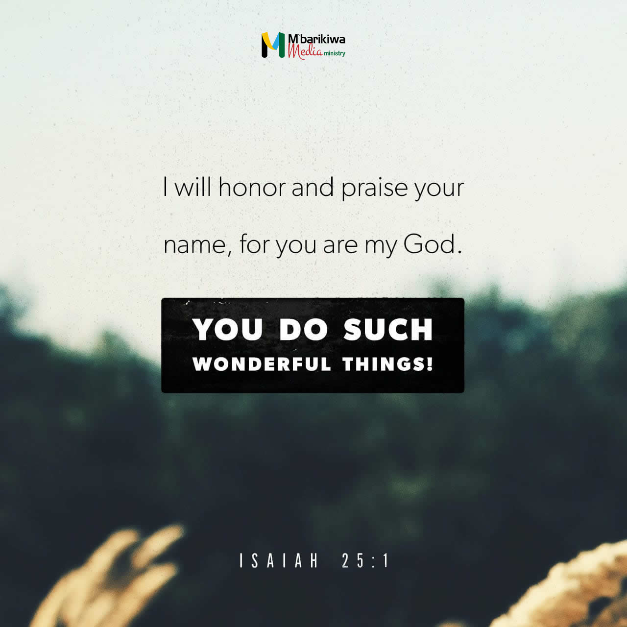 Isaiah 25:1 (NLT)