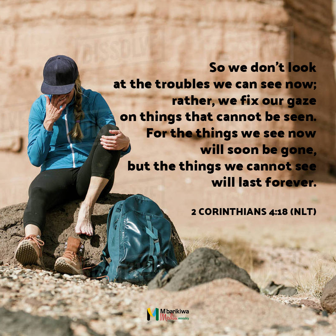 2 Corinthians 4:18 (NLT)
