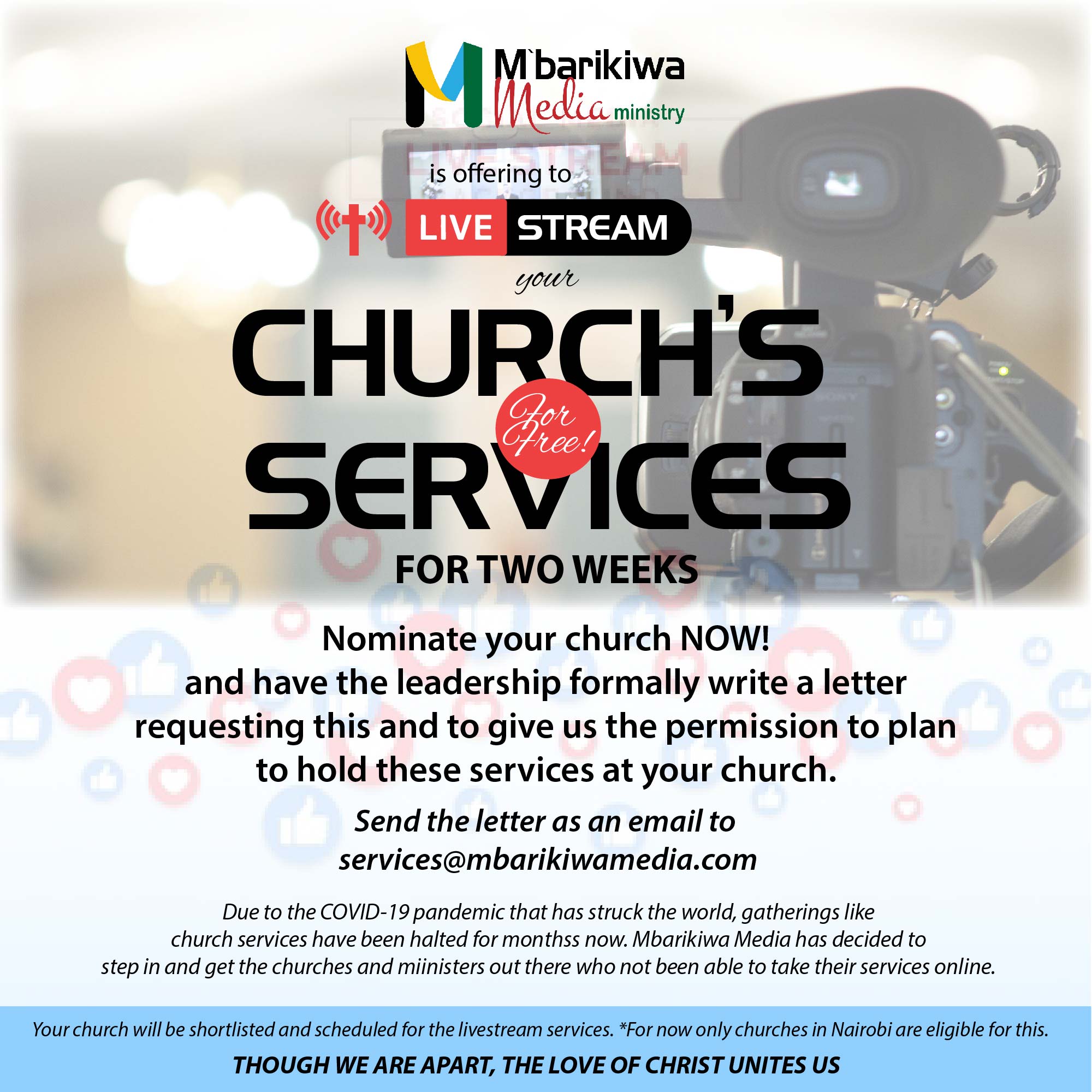 Mbarikiwa Media Church Services Livestream Offer